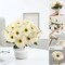 14 Summer Heads Artificial Gerbera Daisies For Tabletop Decor, 2 Bouquets Silk Daisy Flowers Artificial with Leaves & Seedling Shoots, Artificial Wild Flowers for Wedding, Party, Home Indoor Outdoor Decor